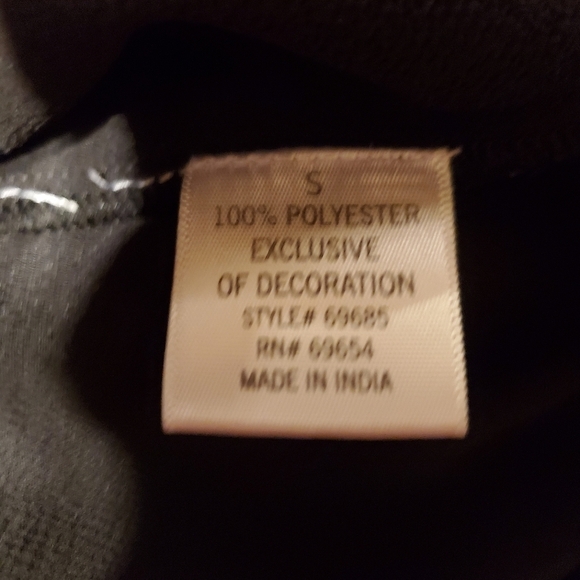 Floral Embroidered Black Women's Tank Top Size Small - Picture 5 of 7